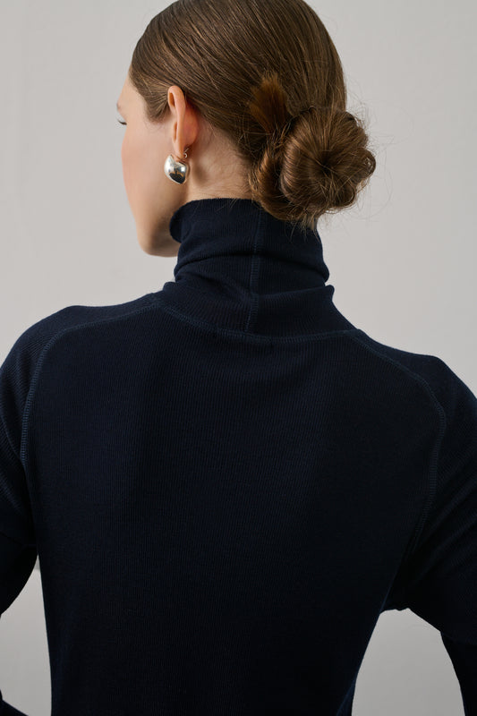 Robe Georgia - Deep Navy - Laine - Femme