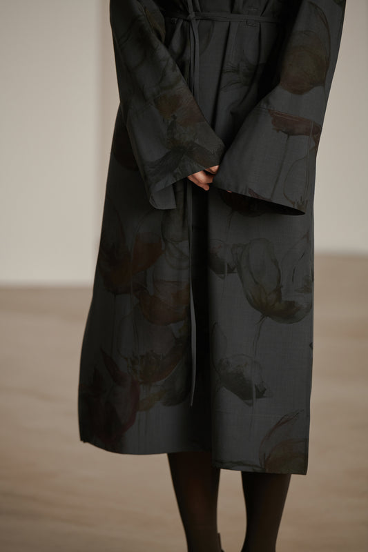Cyclades dress - Anthracite Grey - Wool - Women