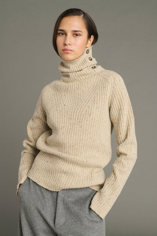 Joey pullover - Light Beige - Wool - Women