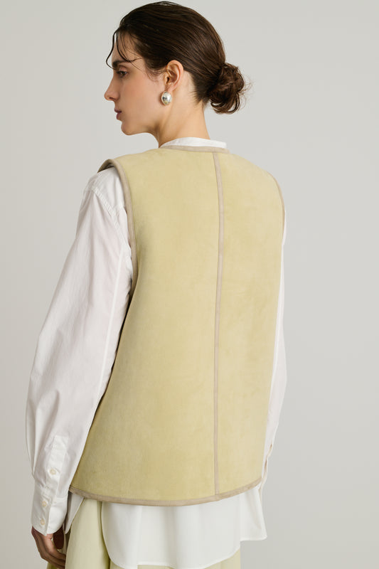 Blouson Duomo - Craie - Cuir - Femme