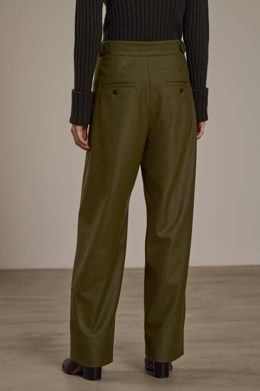 Wally trousers - Khaki - Wool - Women