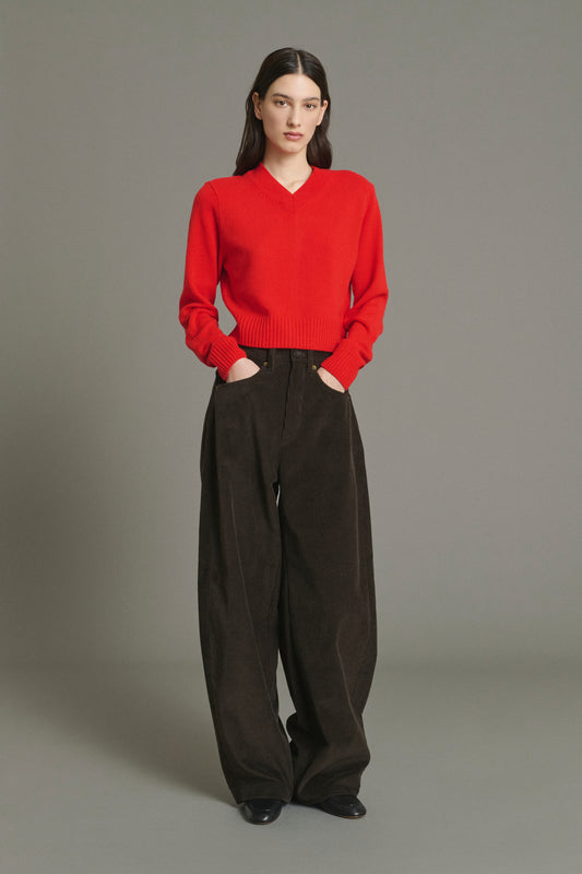 Pullover Jonas - Red - Merino Wool - Women