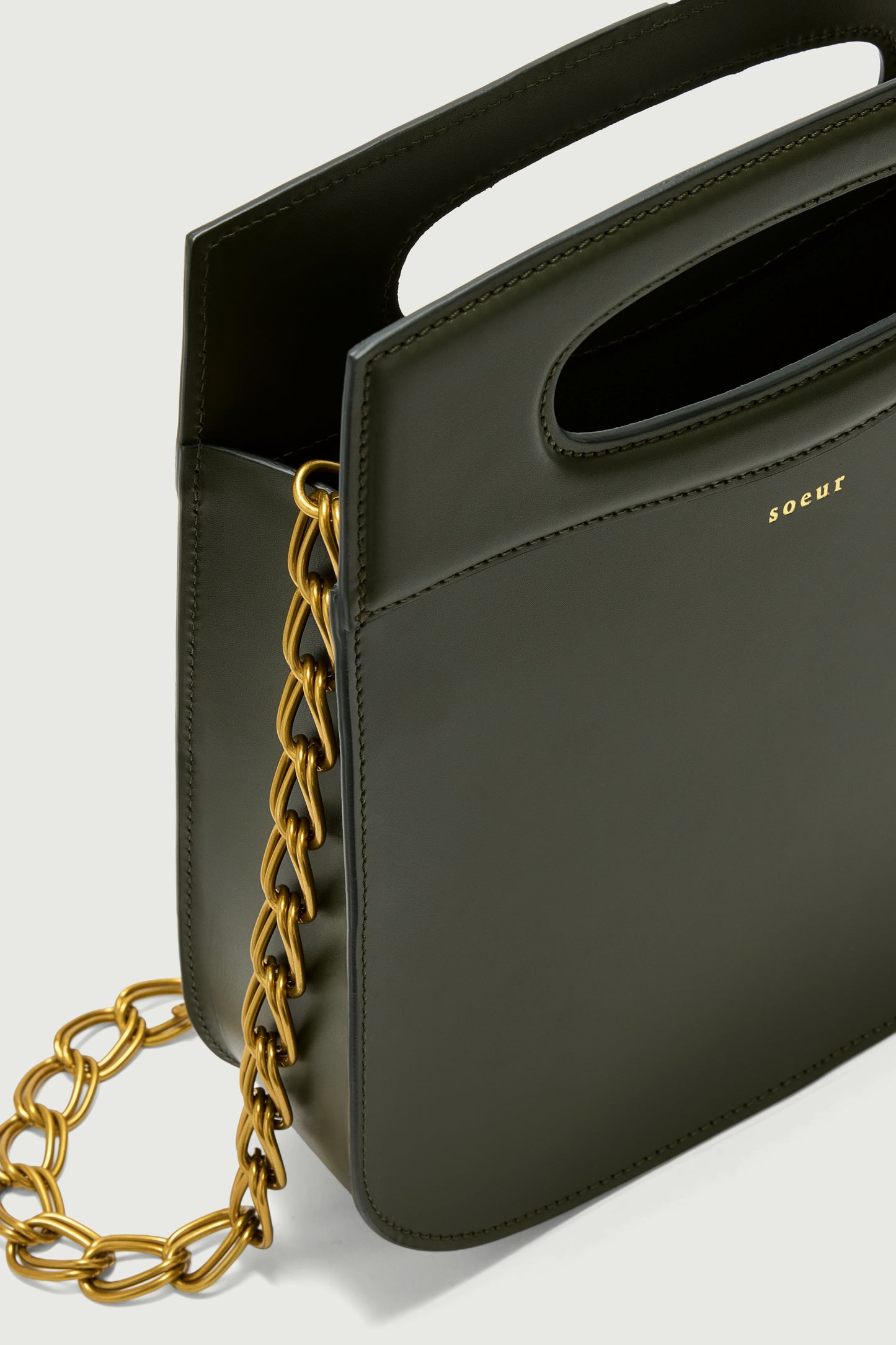 Cheri bag - Military Green - Leather - Women