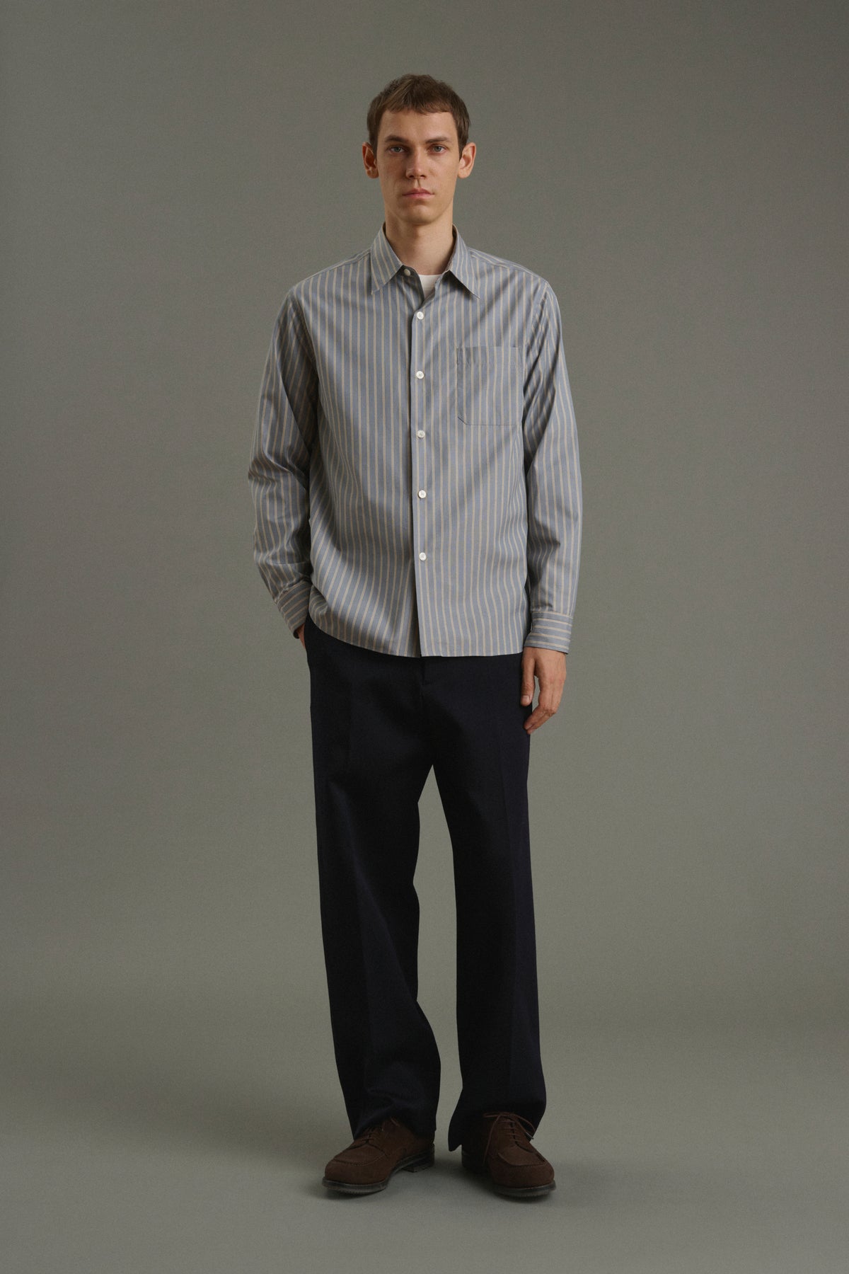 Shirt Glenn - Charcoal/Bronze - Cotton - Men vue 3