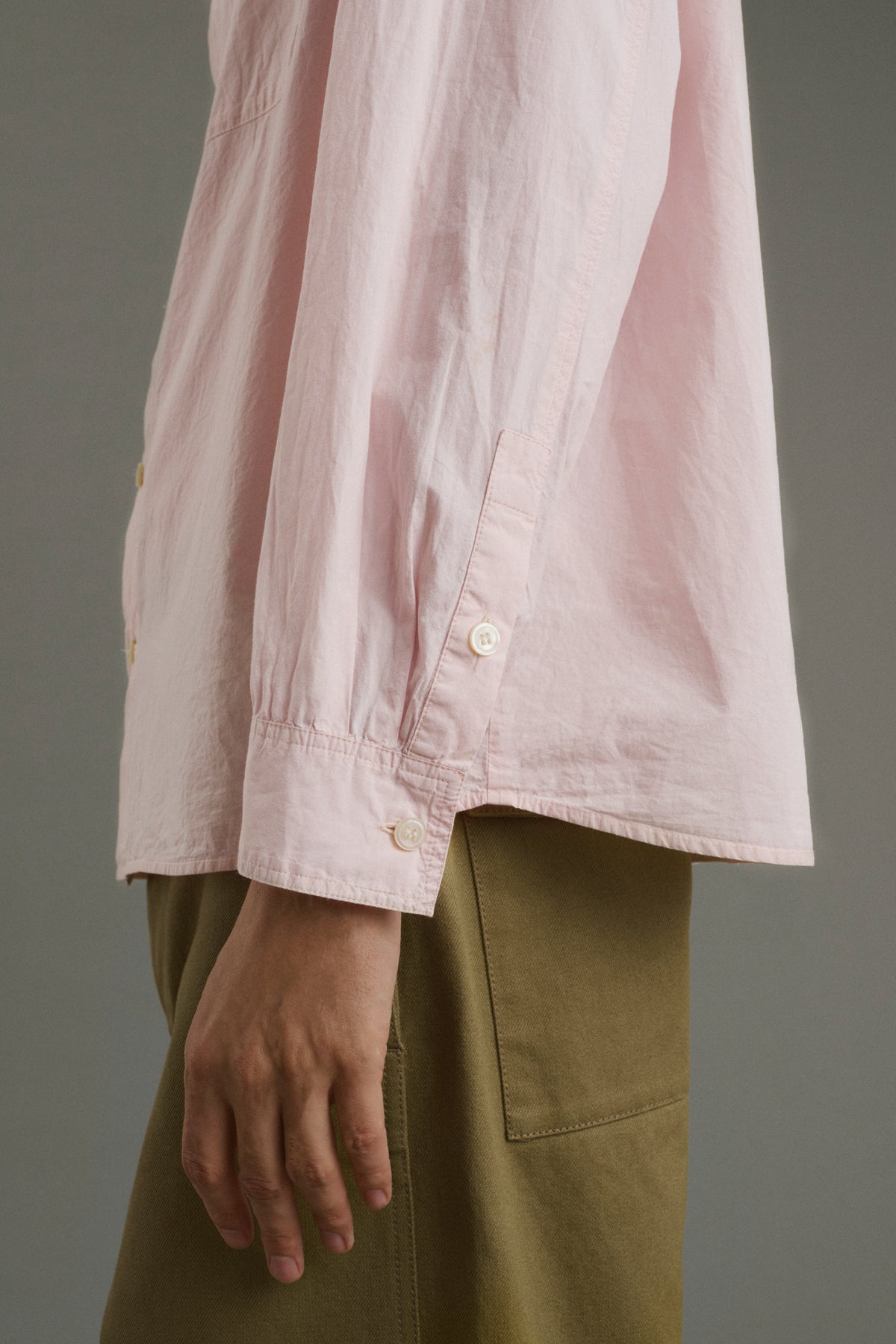 Shirt Isaac - Pale Pink - Cotton - Men vue 7