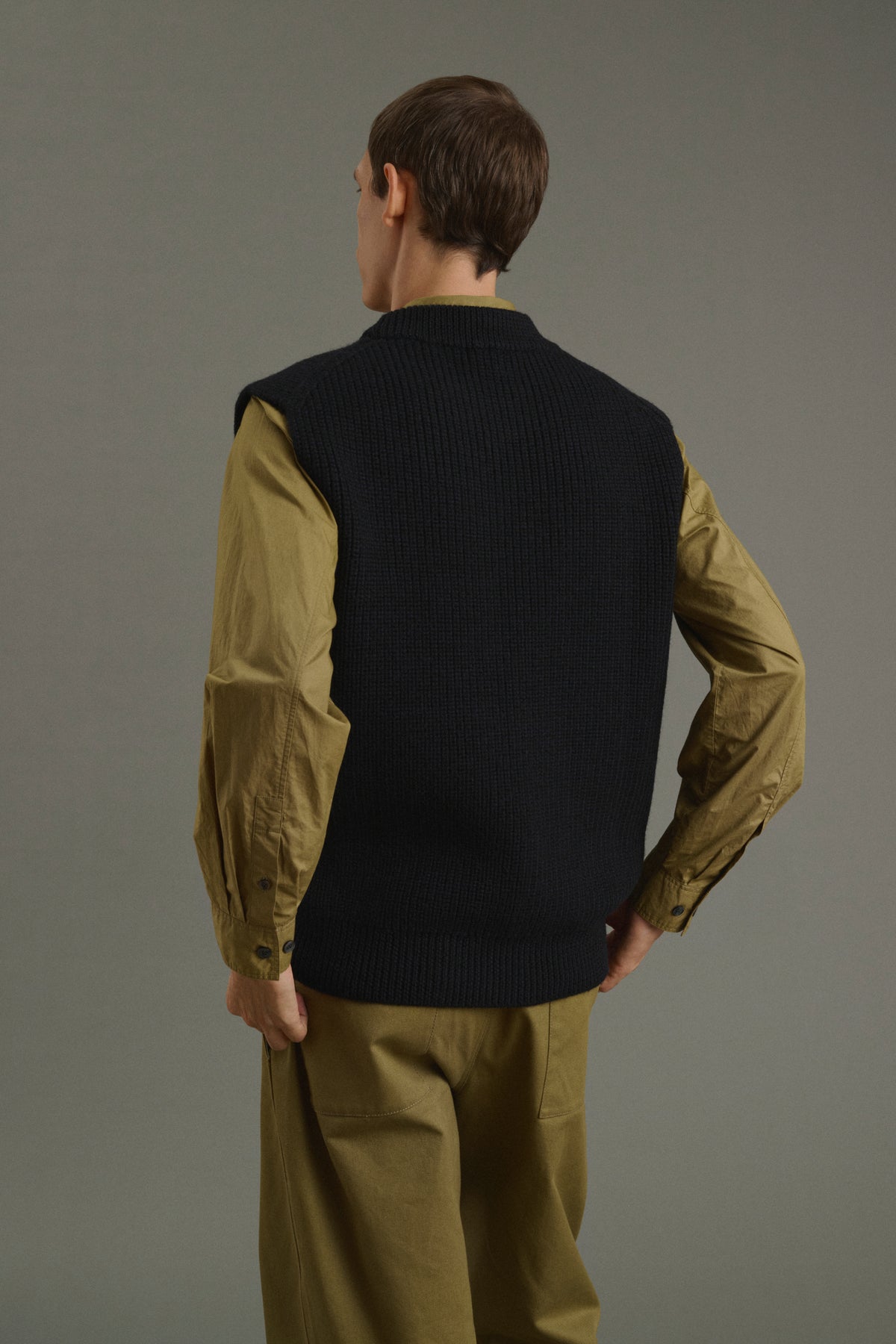 Pullover Josh - Navy/Black - Wool - Men vue 4