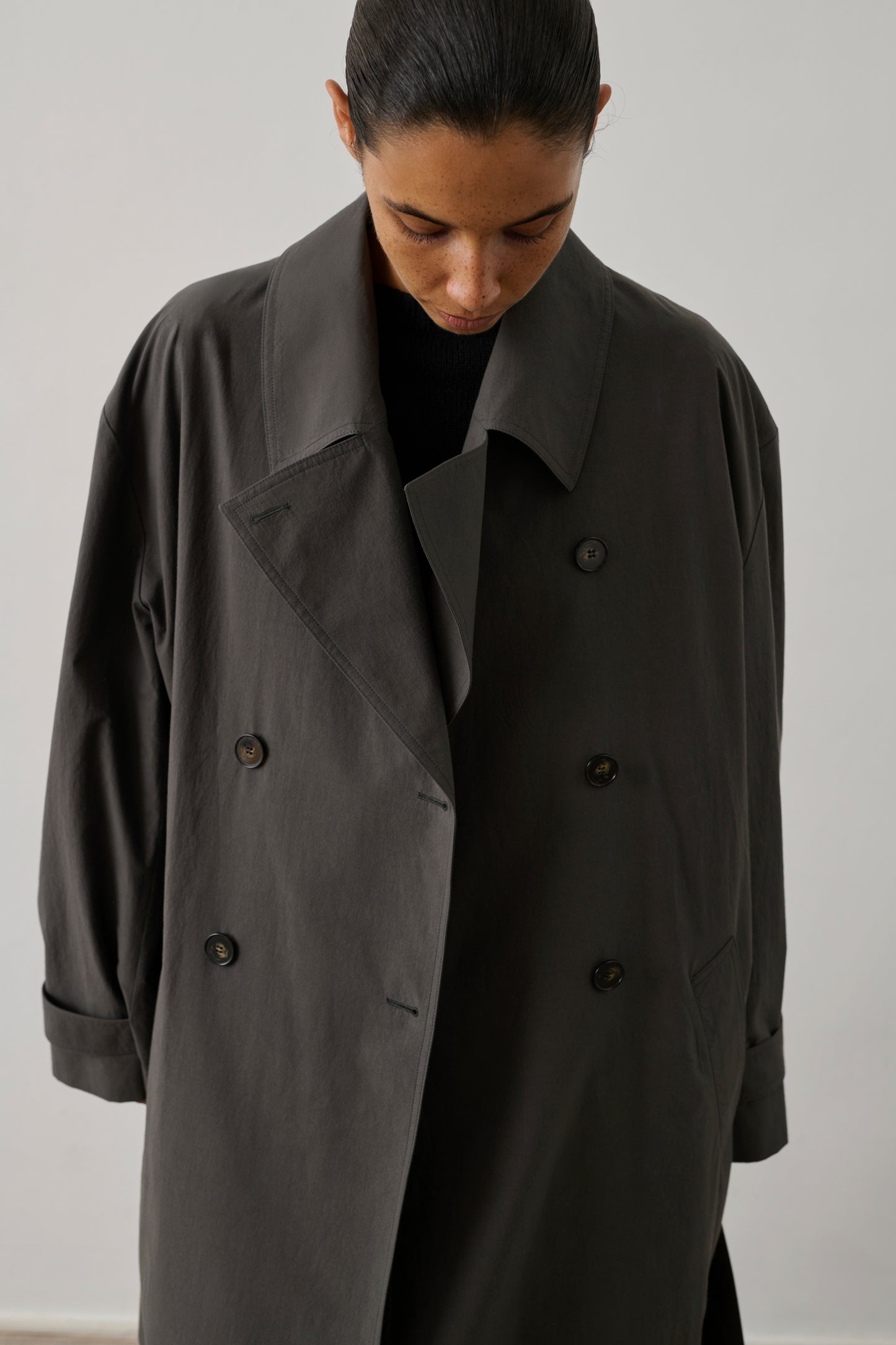 Helio Trench - Dark Anthracite - Cotton - Women