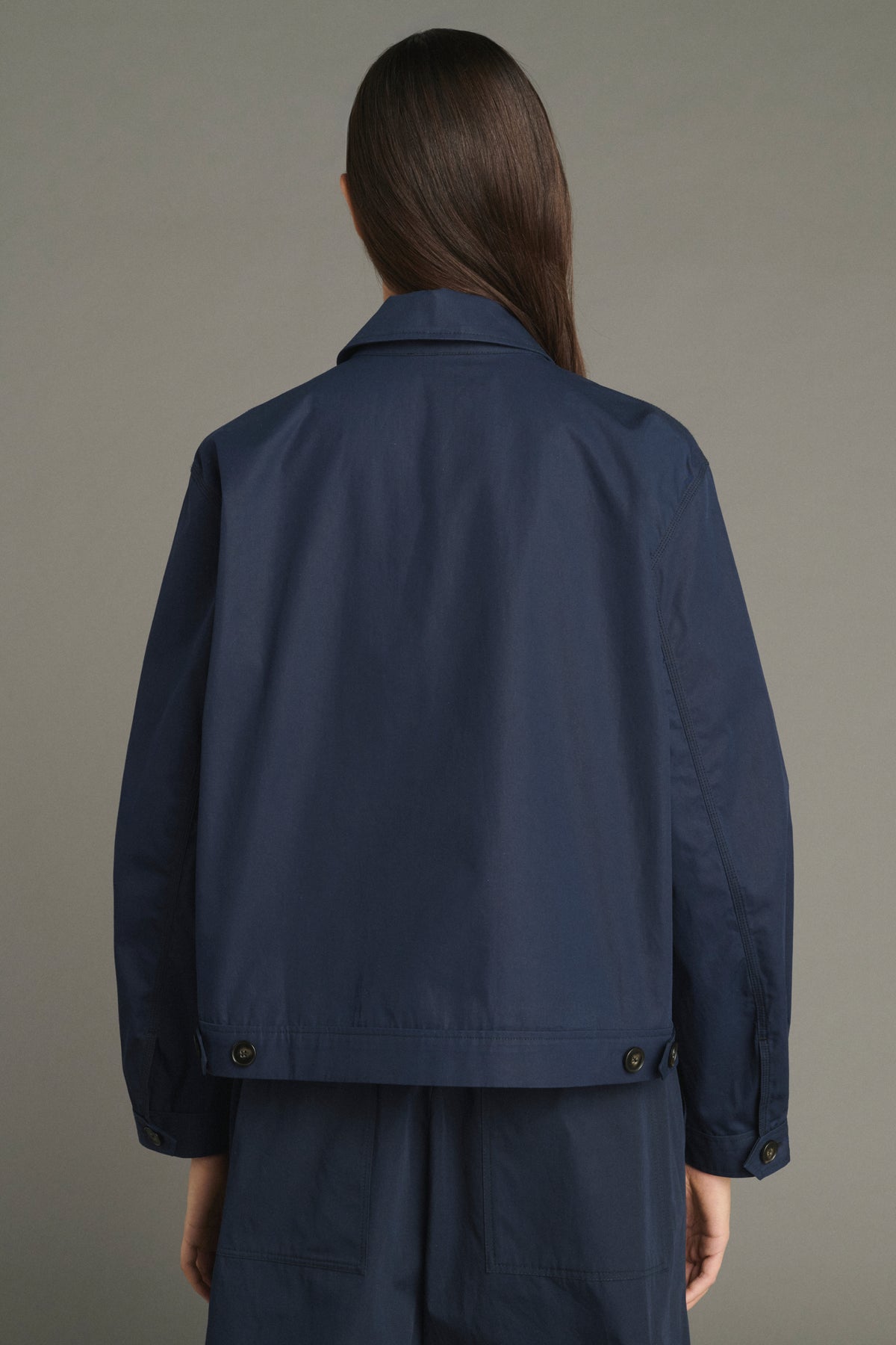 Jared Jacket - Navy - Cotton - Women vue 2