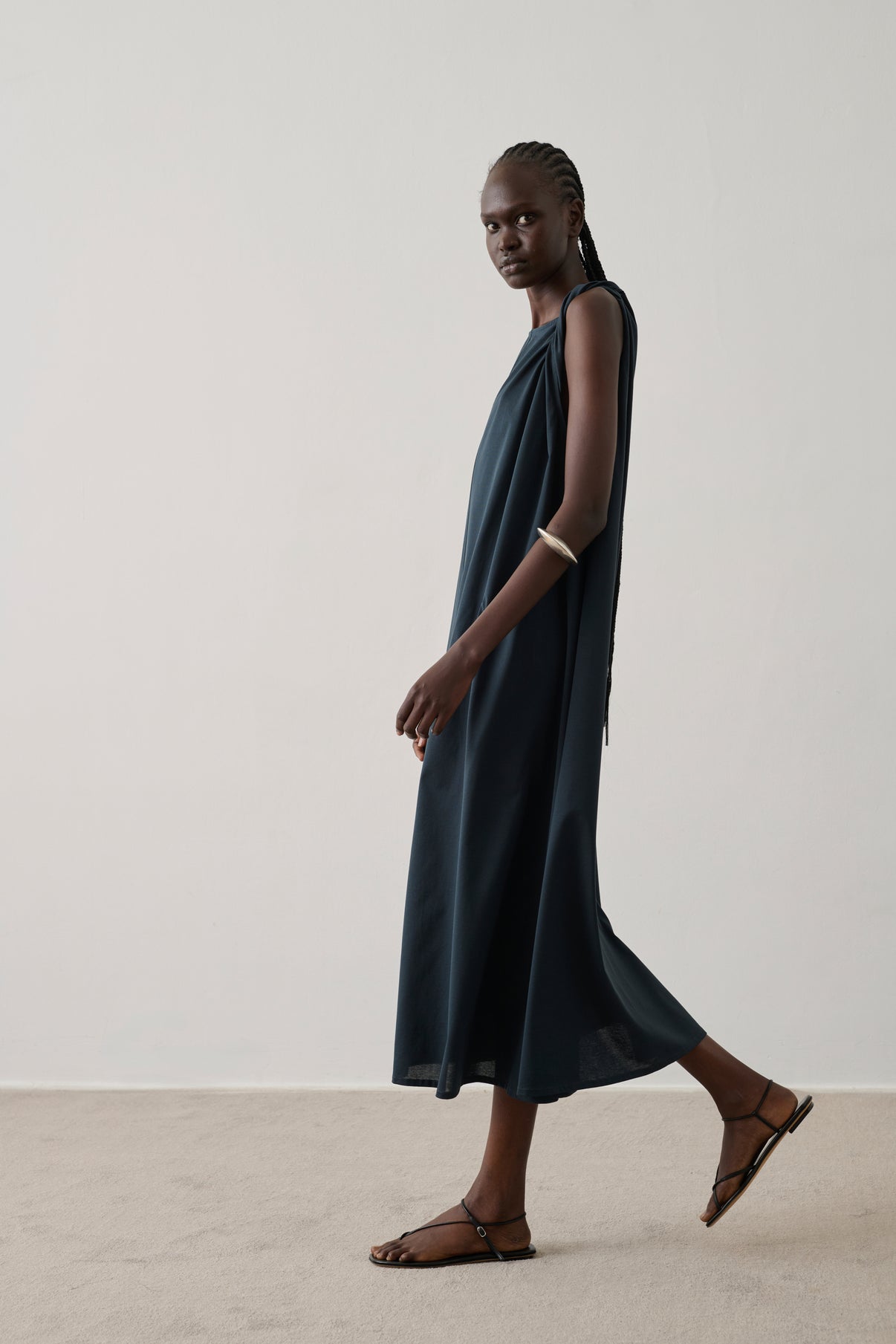 Robe Debby - Pétrole - Coton - Femme vue 2