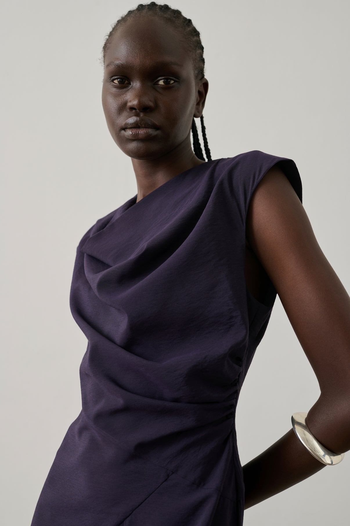 Robe Eugenie - Violet Foncé - Femme vue 3