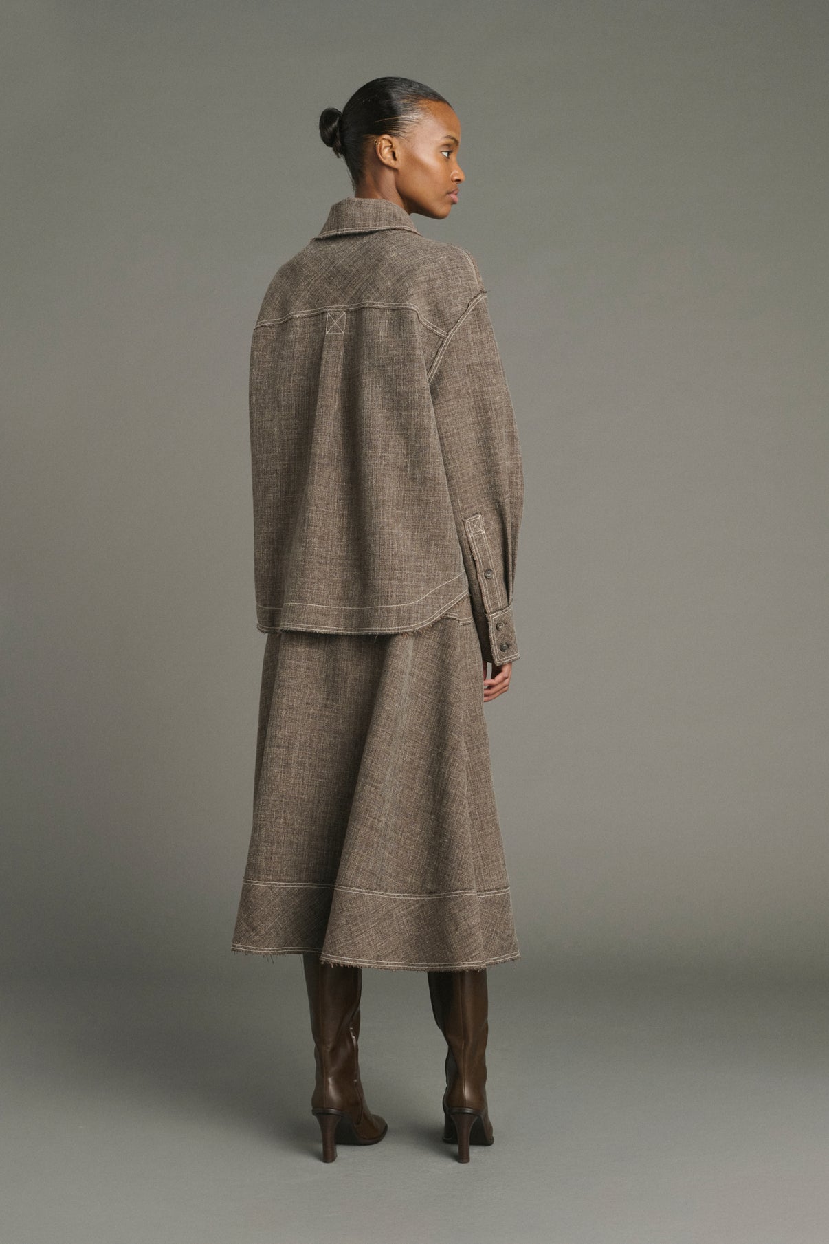 Janelle skirt - Brown Marl - Women vue 2