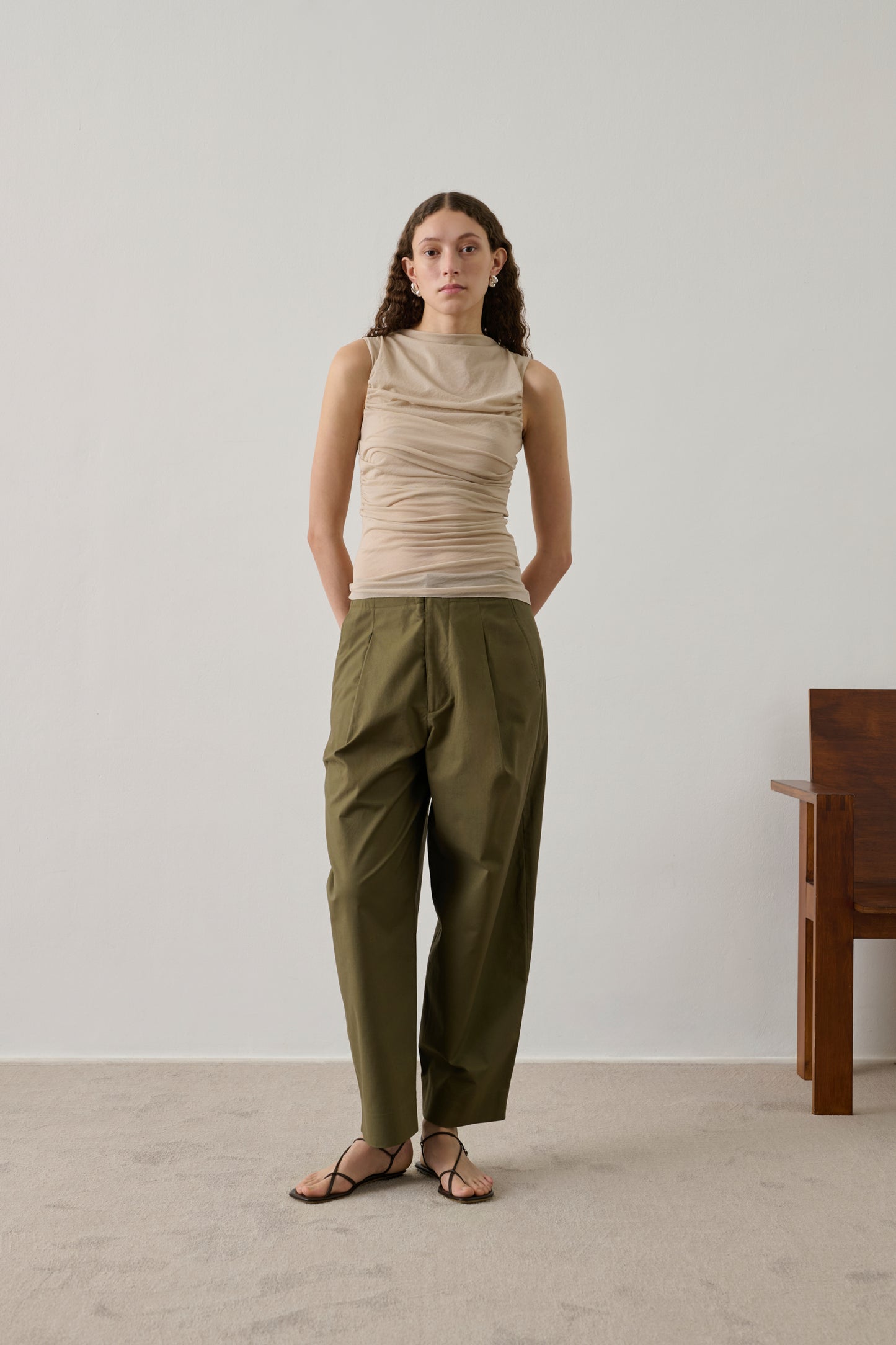 Daley trousers - Khaki - Cotton - Women