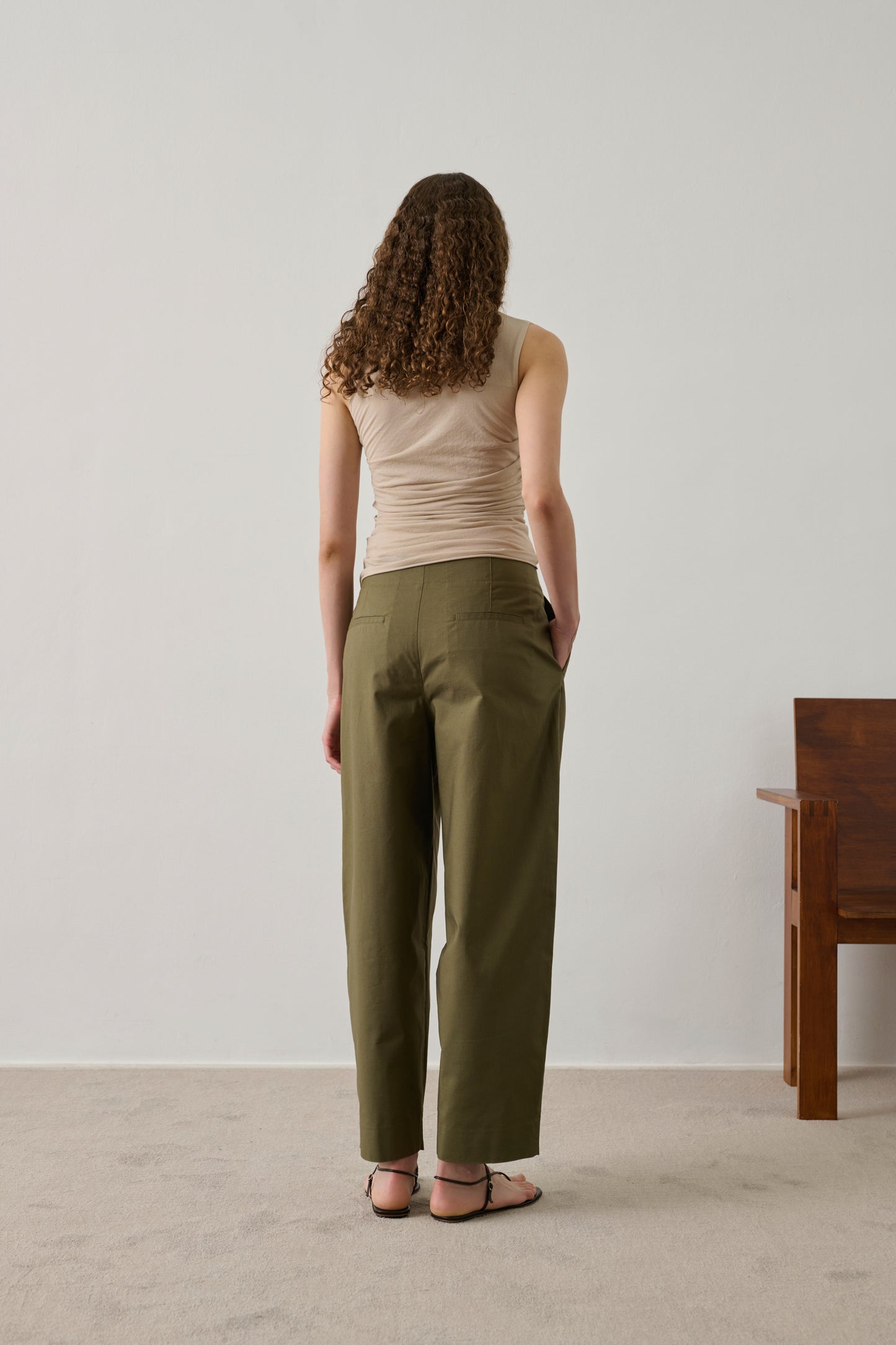 Daley trousers - Khaki - Cotton - Women