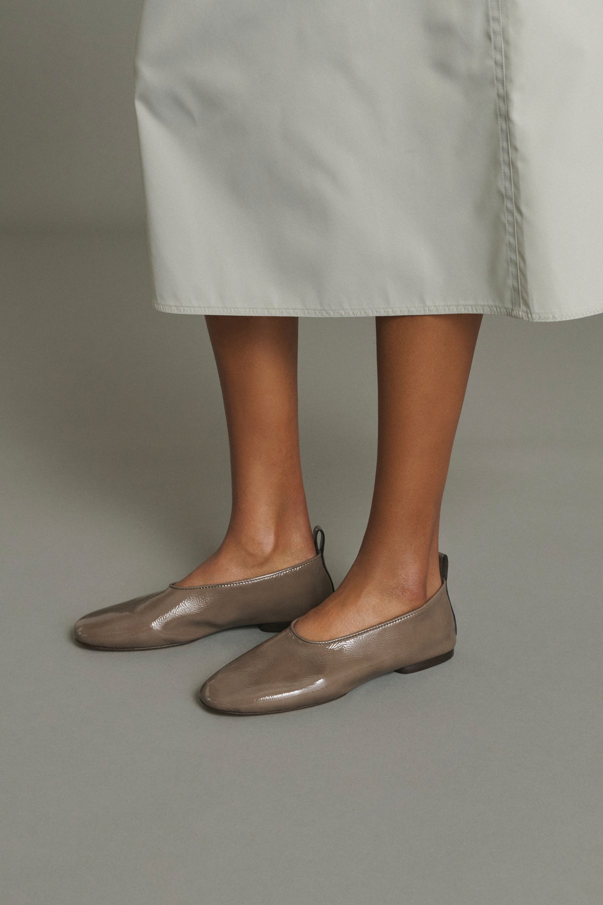 Bala Ballerinas - Khaki - Leather - Women vue 5