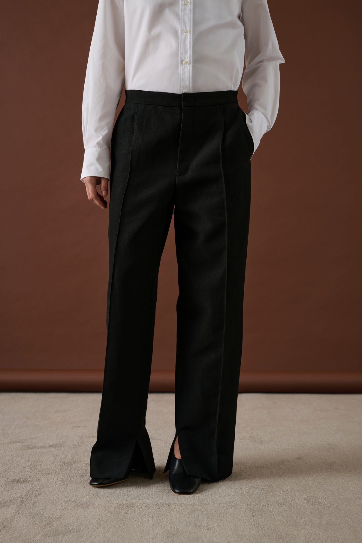 Pantalon Erik - Noir - Lin - Femme vue 3