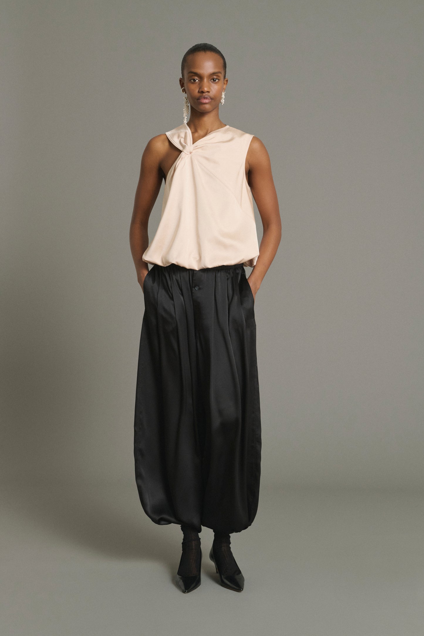 Leopold trousers - Black - Silk - Women