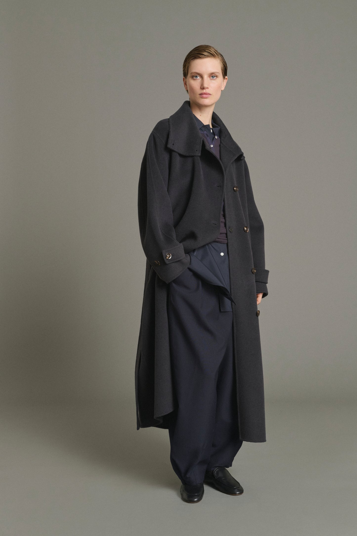 James coat - Charcoal - Wool - Women