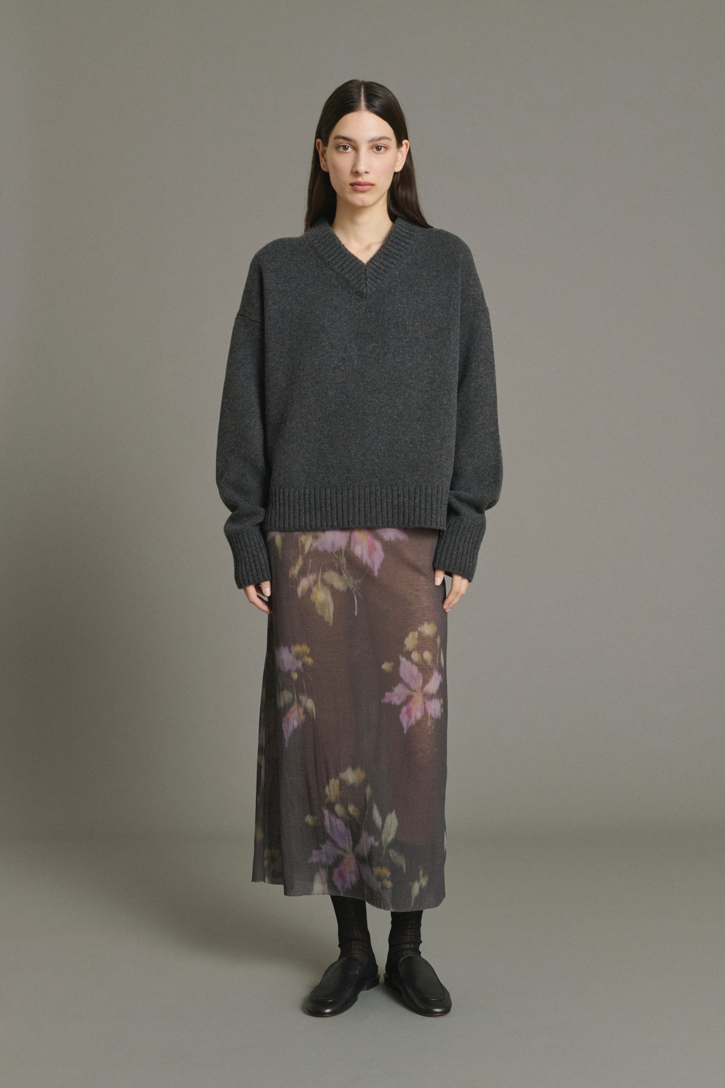 Skirt Bahia - Anthracite/Purple - Cotton - Women