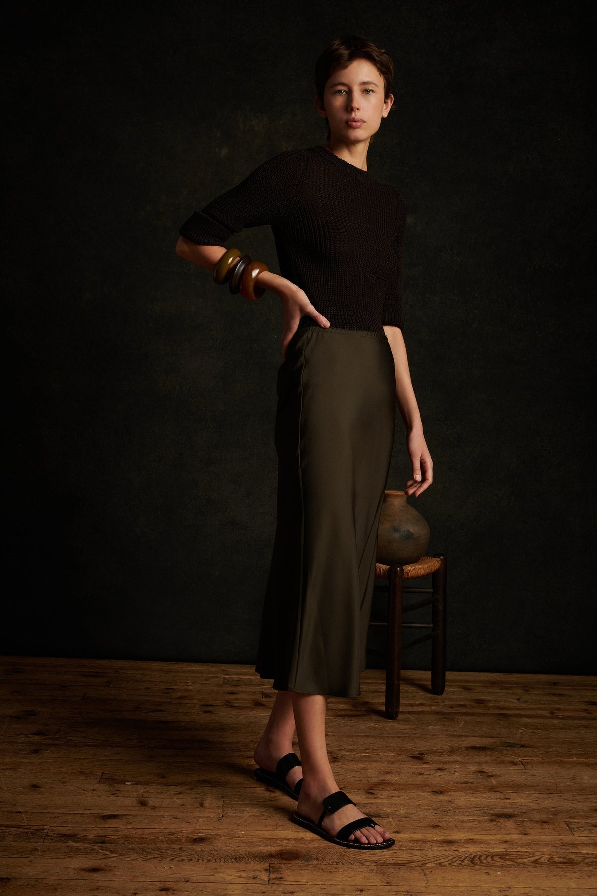 FEVER KHAKI SKIRT vue 1