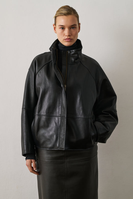 Veste Gamma - Noir - Cuir - Femme