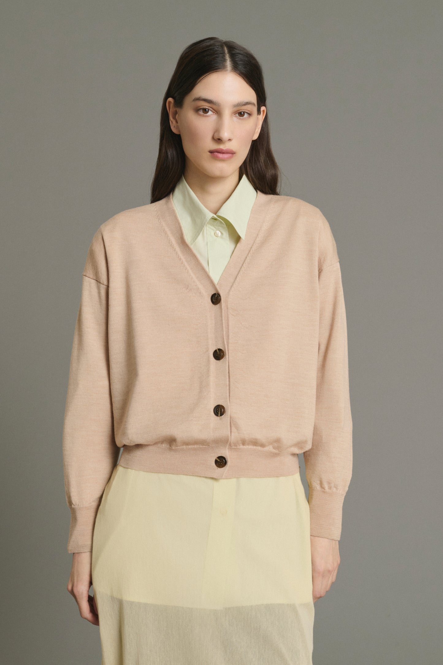 Idem Cardigan - Blush Beige - Merino Wool - Women