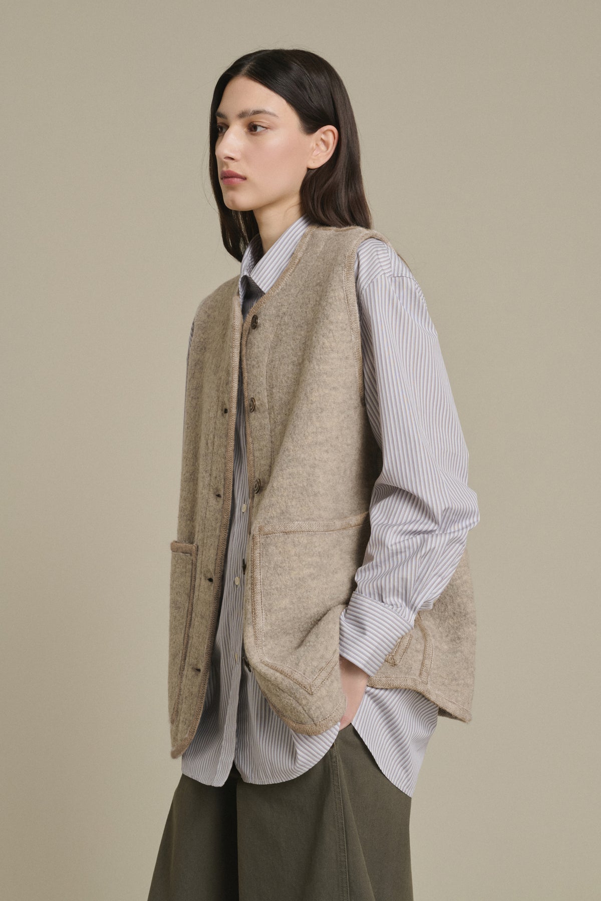 JACKET CHICAGO BEIGE/GREY vue 3