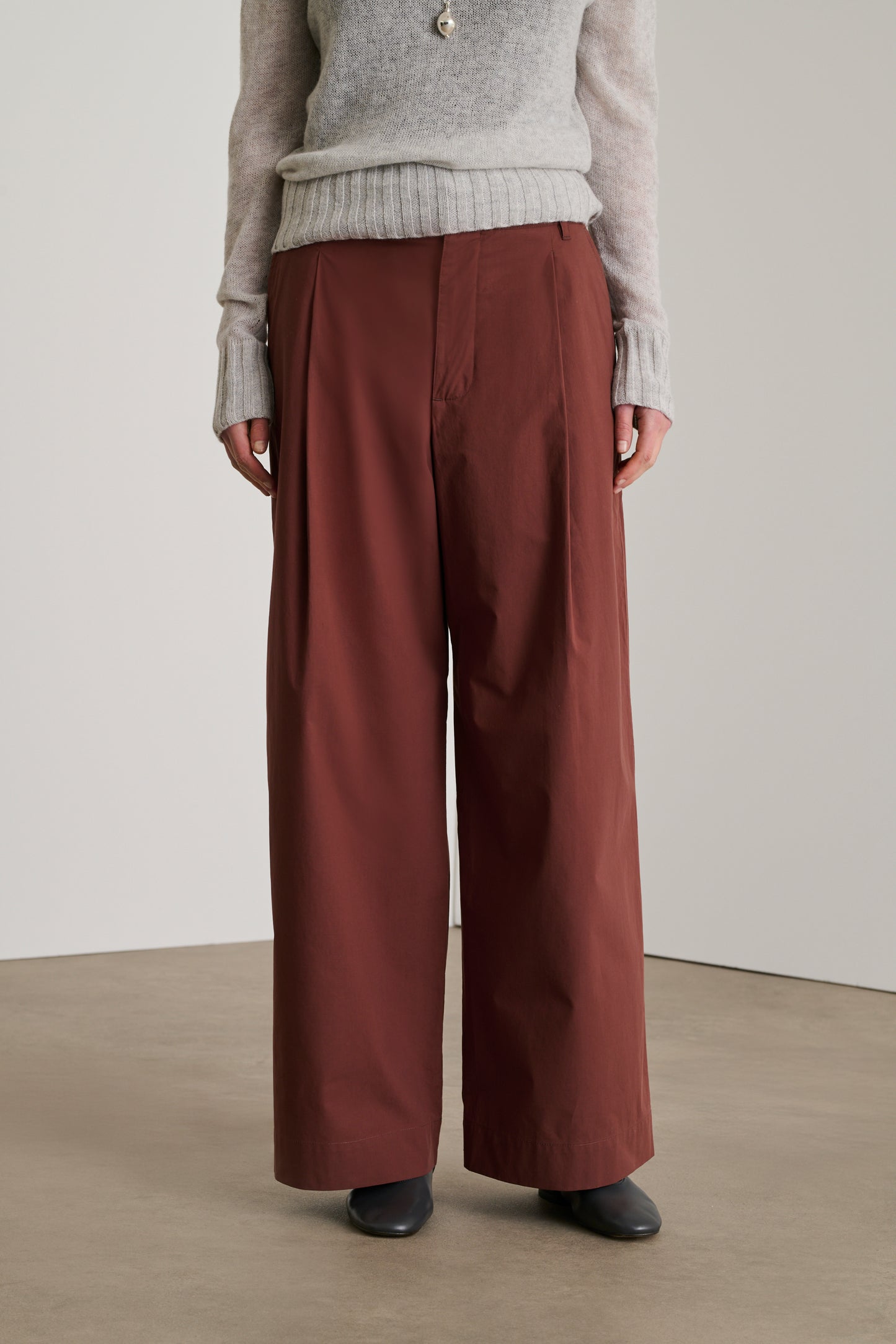 Pantalon Devy - Acajou - Coton - Femme